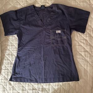 Blue Sky Navy Scrub Top - Small